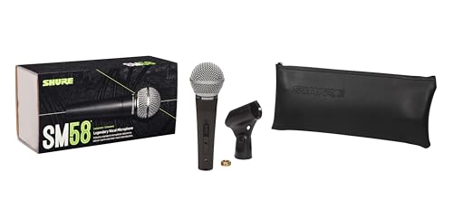 Shure SM58S Dynamic Vocal Microphone with On/Off Switch, Cardioid Pattern, Built-in Pop Filter, for Live & Studio Performance Mic for Singers, Speakers & Stage Use, Black