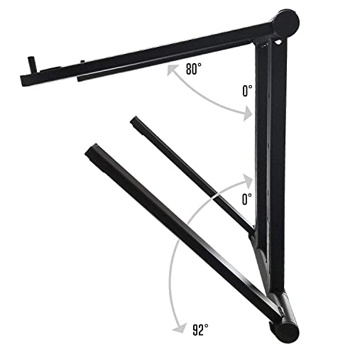AXA AXCESSABLES DJ Laptop Stand with Travel Bag | Portable Foldable Aluminum Laptop Stand for Laptops up to 15 inches and 20lbs | No Assembly Required, Includes Carrying Bag