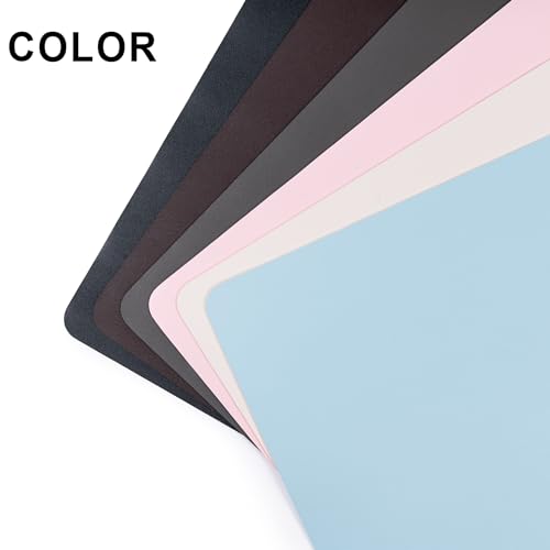 Leather Desk Pad Protector,Non-Slip Desk Pad,on-Slip PU Leather Large Mouse Pad,Easy Clean Desk Protecor Mat,Writing Pad for Office Work/Home/Decor(Black, 23.6" x 13.7")
