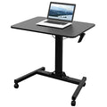 VIVO Mobile 32 inch Sit Stand Laptop Cart, Height Adjustable Rolling Podium, Locking Wheels, Black, CART-V07B