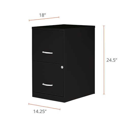 NuSparc 2 Drawer Locking Filing Cabinet | Pre-Assembled Steel Construction | Space-Saving Design is Perfect for Home and Small Office | Letter-Size | Assembled in North America