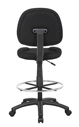 Boss Office Products B1615-BK Ergonomic Works Drafting Chair Without Arms in Black, Mid-Back