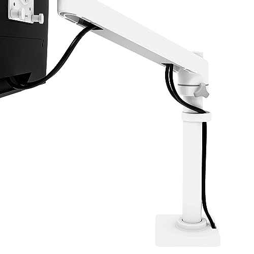Ergotron – NX Single Monitor Arm, VESA Desk Mount – for Monitors Up to 34 Inches, 0 to 18 lbs – White