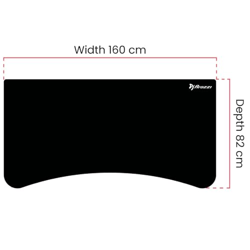 Arozzi Arena Gaming Desk Pad, Full Desk Mouse Pad for Arena Desk, Washable Desk Mat with Anti-Slip Rubber Base & Water-Resistant Surface, Pure Black