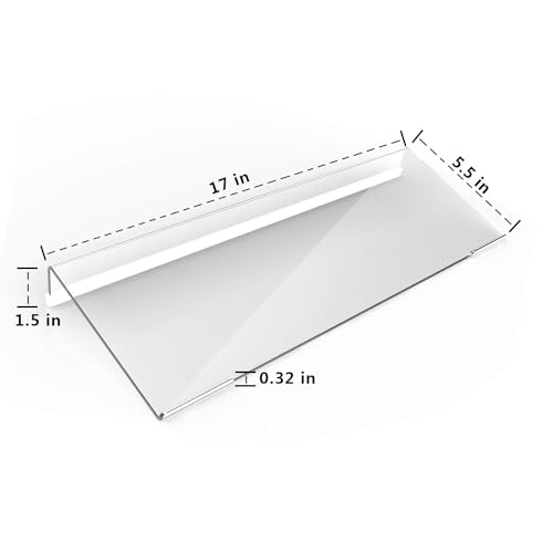 Richboom Clear Acrylic Tilted Computer Keyboard Holder for Easy Ergonomic Typing, Upgraded Version, Keyboard Stand with Silicone Anti-Slip Case for Office Desk, Home, School, Clear