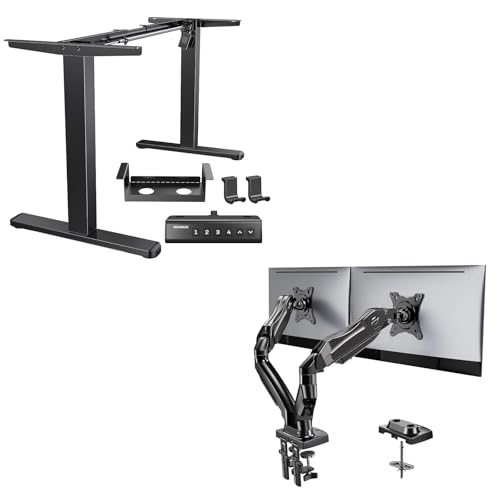 HUANUO Standing Desk Frame Dual Monitor Stand