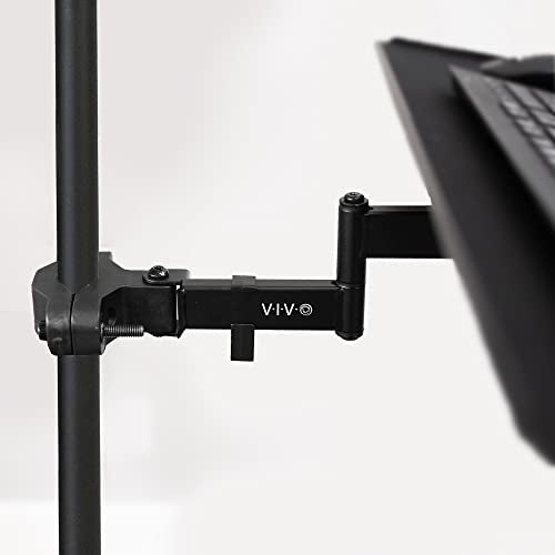 VIVO Universal 26 Inch Keyboard and Mouse Tray Pole Mount, 360 Degree Rotation, Neutral Writing Position, Black, Mount-POLEKB