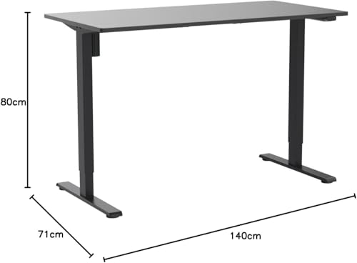 FLEXISPOT EN1 One-Piece Standing Desk, Electric Adjustable with 4 Memory Presets, 176 LBS Capacity, Stable & Quiet, Seamless Desktop for Home Office & Dual Monitors, 55"x28" Black