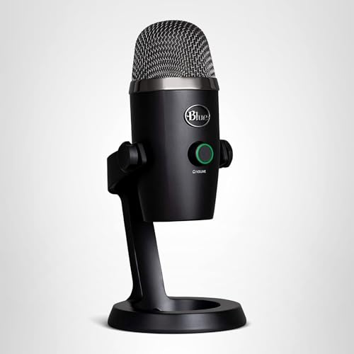 Logitech for Creators Blue Yeti Nano USB Microphone for Gaming, Streaming, Podcasting, Twitch, YouTube, Discord, Recording for PC and Mac, Plug & Play -Blackout