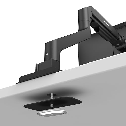 BenQ BSH01 Ergo Monitor Arm -Gas Spring Monitor Stand for Up to 45'' & 44lbs Screens, Heavy Duty, Quick Installation, No Sagging, Top Clamp and Grommet Base, Reinforcement Plate, VESA 75x75 &100x100mm