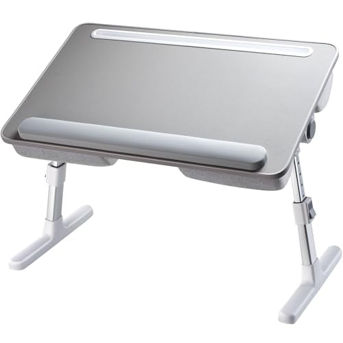 HUANUO Laptop Bed Desk, Laptop Tray Computer Lap Desk for Bed Couch Sofa, Bed Tray for Working, Eating, Foldable Lap Stand Table with Height Adjustment & 35° Adjustable Tilt Angle, HNLD19G