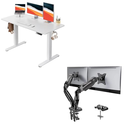 HUANUO Electric Standing Desk Dual Monitor Stand