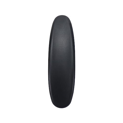 Wealrit 2 Pcs Office Chair Arm Pads, Black Armrest Pads Universal 4" Mounting Hole PU Office Chair Parts