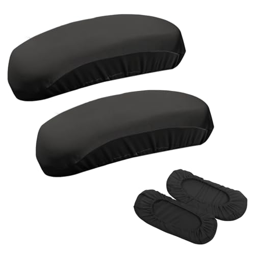 Kakalote Office Chair Armrest Covers, 1pair Stretchable Stretch Computer Chair Slipcover Desk Chairs Arm Cover for Office, Desk, Gaming Chairs (Black-No Sponge Pad)