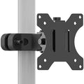 WALI Monitor Pole Mount for Universal Monitor Mounting System, Pole Mount Bracket Fits 1.1 to 2.4" Diameter Pole, Up to 32" Screens, Mounting Holes for 75 x 75mm and 100 x 100mm (VES02), Black