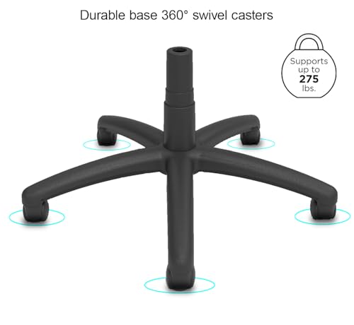 Staples Carder Ergonomic Task Chair, Mesh, Ergonomic, Lumbar Support, Adjustable Height, Black