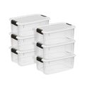 Sterilite 6-Pack Ultra Latching Box, Storage Bins with Lids, Clear Plastic, 18 Qt – Large Heavy-Duty Organizing Bin Containers for Home, Closet, Kitchen, Pantry, Bathroom, and Office