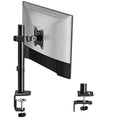 monTEK Single Monitor Stand, Stable Monitor Arm for 17-32 inch& 22lbs Capacity Screen, Height Adjustable Desk Mount with C Clamp and Grommet Base, VESA 75 * 75MM/ 100 * 100MM
