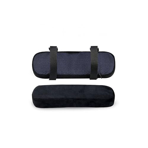 AXIONTEK Office Chair Arm Pads 2-Pack – Black PP Cotton Cushions for Elbow Support – Universal Fit, Comfortable, Non-Slip Covers for Office, Gaming & Home Chairs