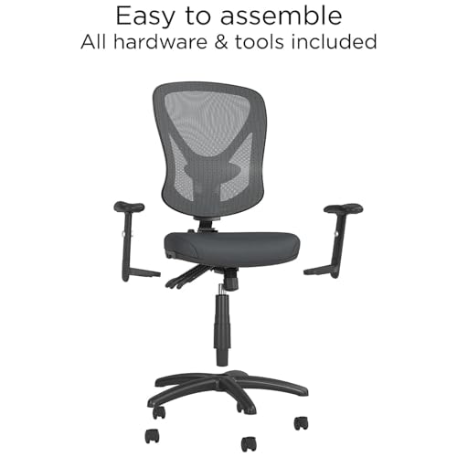 Staples Carder Ergonomic Task Chair, Mesh, Ergonomic, Lumbar Support, Adjustable Height, Black