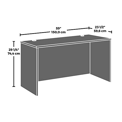 Sauder OfficeWorks Affirm 60" Desk & 60" Hutch, Hudson Elm Finish