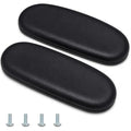 Podoy Office Chair Armrest Pads Replacement Fits Univeral Desk Chair Arms with Mounting Hole Patterns Screws, Desk Armrest Cover 4" x 10" (Pack of 2)