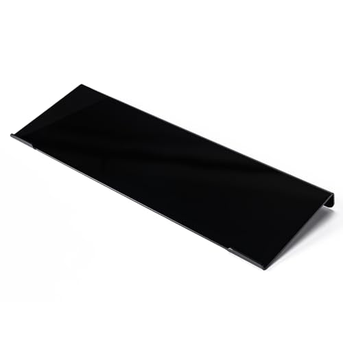 BOOMIBOO Black Acrylic Tilted Computer Keyboard Holder for Ergonomic Typing, Keyboard Stand with Silicone Anti-Slip Strip, 17 x 5.7 Inch Keyboard Tray for Office Desk, Home, School