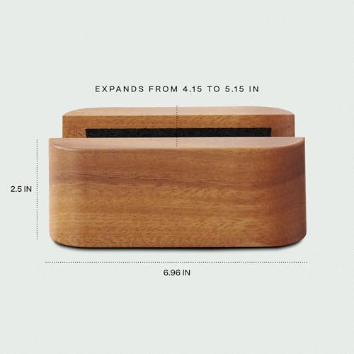 COREMINDED Adjustable Dual Vertical Laptop Stand for Desk, Wooden Laptop Holder, MacBook Pro Stand, Wood Mac Air Dock