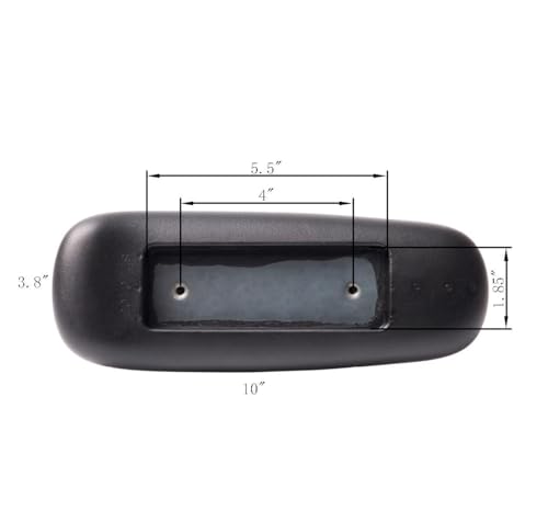 CHAHEKAI Office Chair Arm Replacement, PU Armrest Arm Pads Caps, Univeral 4" Mounting Hole, (Set of 2) Black with Screws Washer and Wrench
