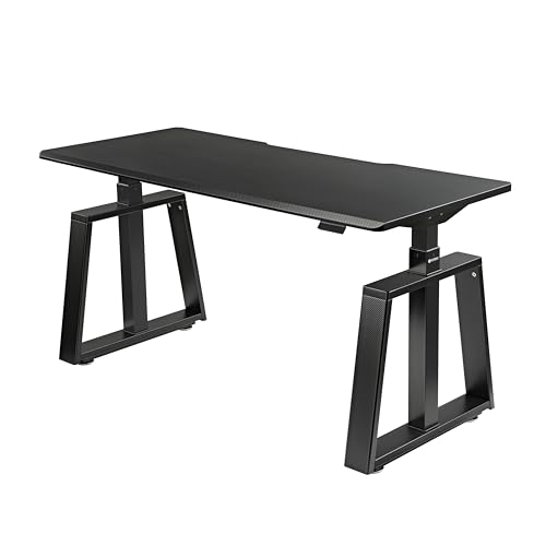 EUREKA ERGONOMIC Standing Gaming Desk, 63inch Executive Computer Desk Adjustable Height Desk Modern Trapezoidal Leg,Touch Screen,Black