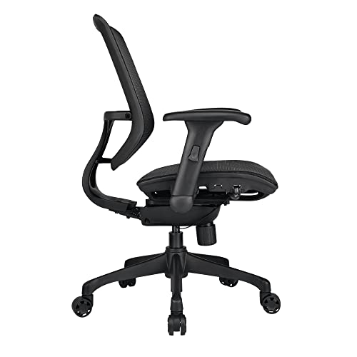 WorkPro® 1000 Series Ergonomic Mesh/Mesh Mid-Back Task Office Chair, Black/Black, BIFMA Compliant
