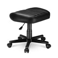 EUREKA ERGONOMIC Multi-Use Stool, Height Adjustable Swivel Rolling Stool Chair W Wheels, Ottoman Footrest for Gaming, Home Office, Black