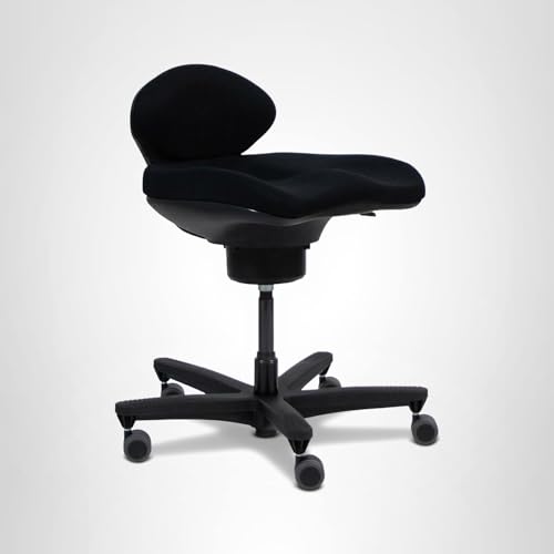 Vari CoreChair – Ergonomic Armless Office Chair for Active Sitting, Core Support & Posture – Adjustable Seat Height & Depth – Compact Task Chair for Home Office Desk – 250 lb Capacity (Black)