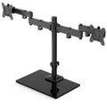 HUANUO Freestanding Dual Monitor Stand, 32 Inch Dual Monitor Mount for 2 Screens, Holds up to 19.8 lbs per Arm, Gaming Monitor Arm Riser with Tempered-Glass Base, Tilt, Swivel, Rotation, Black