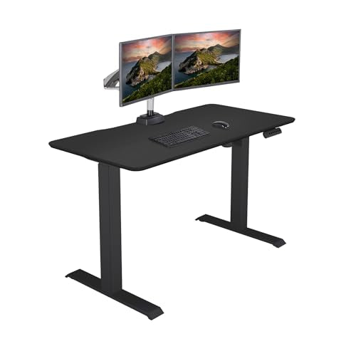 Vari Essential Electric Standing Desk for Home Office – 48x24 - White (Black)