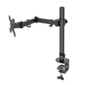 H&C(hcck&Cllassp) Single Monitor Mount, Desk Mount with Swivel, Tilt, Rotation, Height Adjustable, VESA Mount for 17-27” Monitors up to 17.6 lbs, Monitor Stand with C-Clamp, Black