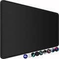 Large Gaming Mouse Pad, 31.5x15.7 inch Large Extended Computer Keyboard Mouse Mat, Water Resist Non-Slip Mousepad Rubber Base Long XXL Desk Mouse Pad for Work & Gaming, Office & Home, Black