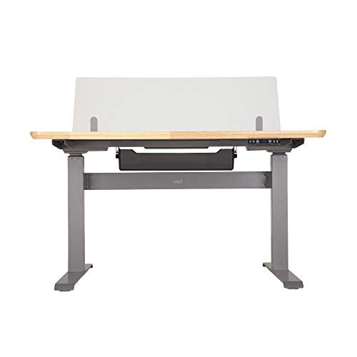 Vari Acrylic Modesty Panel 48 - Privacy Divider for Above or Below Desktop - Easily Clamps to Desk with No Tools Required - Durable Frosted Acrylic Finish