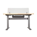 Vari Acrylic Modesty Panel 48 - Privacy Divider for Above or Below Desktop - Easily Clamps to Desk with No Tools Required - Durable Frosted Acrylic Finish