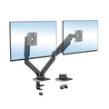 Mount-It! Dual Monitor Mount, Full Motion Spring Arms, Fits 17–32″ Screens up to 19.8 lbs Each, VESA 75x75 & 100x100, Tilt/Swivel/Rotate, Clamp or Grommet Dual Monitor Desk Mount