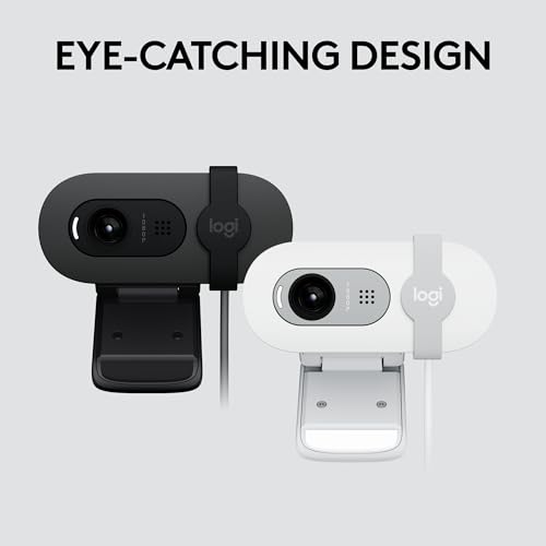 Logitech Brio 101 Full HD 1080p Webcam for Meetings, Streaming, Desktop, Laptop, PC - Built-in Mic, Shutter, Works with Zoom, Microsoft Teams, Nintendo Switch 2’s new GameChat Mode, USB-A,-Black