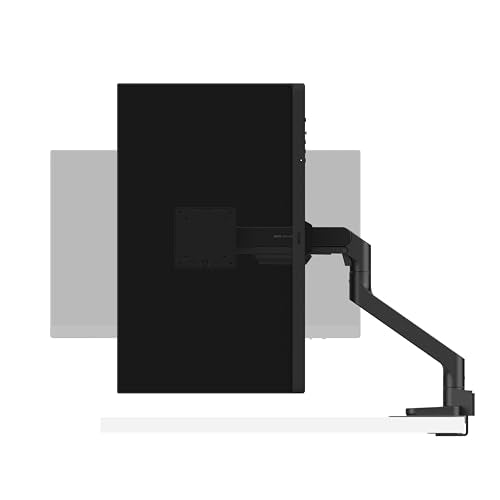 BenQ BSH01 Ergo Monitor Arm -Gas Spring Monitor Stand for Up to 45'' & 44lbs Screens, Heavy Duty, Quick Installation, No Sagging, Top Clamp and Grommet Base, Reinforcement Plate, VESA 75x75 &100x100mm