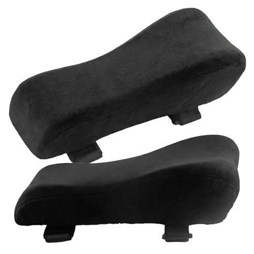 Ergonomic Office Chair Arm Pads, Memory Foam Armrest Cushions for Desk Chair Gaming Chair, Elbow Pressure Relief, 2 Pack