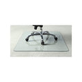 Lorell Tempered Glass Chairmat, 46" Width x 36" Depth x 0.25" Thickness, Clear, 1 Each