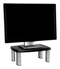 3M Adjustable Monitor Stand, Three Leg Segments, Simply Adjust Height from 1" to 5 7/8", Holds Up to 80 lbs, 11" Space Between Columns, Silver/Black (MS80B)