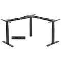 VIVO Black Electric Corner 3 Leg Standing Desk Frame, DESK-V130EB