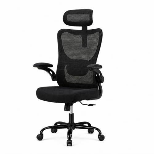 HUANUO Ergonomic Office Chair, High Back Computer Desk Chair with Adjustable Lumbar Support and Headrest, Comfy Gaming Chair with 3D Armrests, Home Office Rolling Chair, Max Load 300 lbs