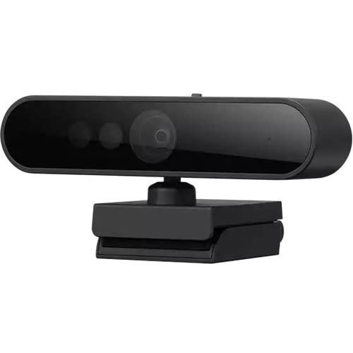 Lenovo Performance FHD 1080p Webcam USB-C,Log-on with Windows Hello, Dual Microphones, 95 Degree Lens and 4X Digital Zoom, Sliding Privacy Shutter, Black