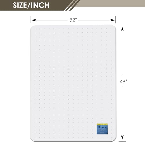 Azadx Heavy Duty Office Chair Mat for Carpet 32" x 48" Hard Material Chair Mat for Carpeted Floor Slip Resistant Carpet Protector for Home Office Easy Glide Desk Floor Mat for Office Chair on Carpets