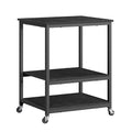 VASAGLE Printer Stand with Locking Wheels, Industrial Mobile Cart, Under Desk Printer Table for Home Office, 23.6 x 19.7 x 29.6 Inches, Storage Shelf, 3-Tier, Ebony Black